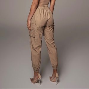 JLUXLABEL tan joggers